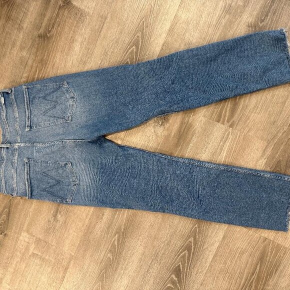 High Waisted Rider Ankle Fray Party Like A Pirate Jeans In Blue - Picture 5 of 5